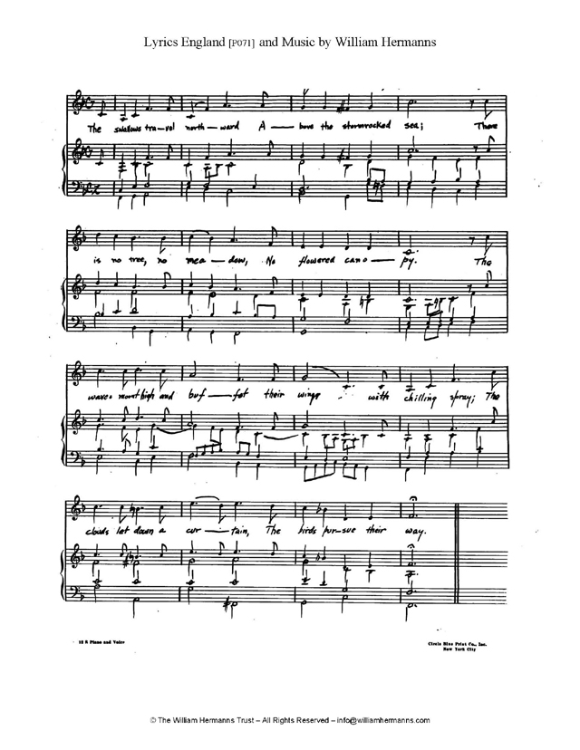 England [P071] Music and lyrics by William Hermanns